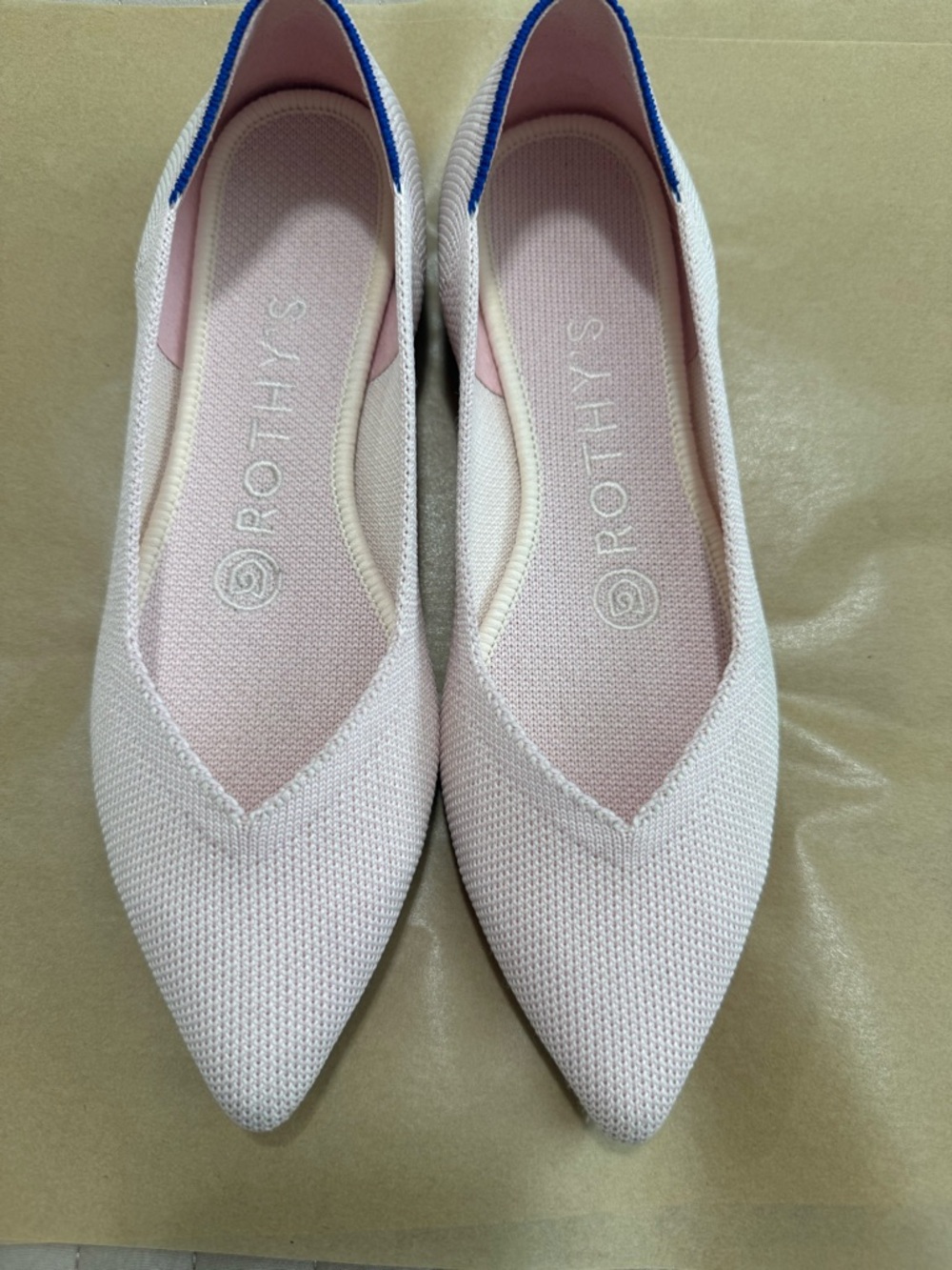 Rothy’s pink point flats